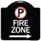 Signmission No Parking Symbol and Right Arrow Heavy-Gauge Aluminum Architectural Sign, 18" x 18", BW-1818-24654 A-DES-BW-1818-24654 - alternate 1